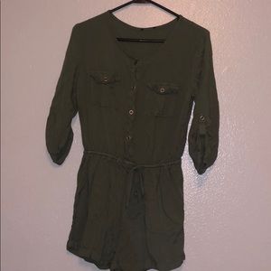 olive green romper